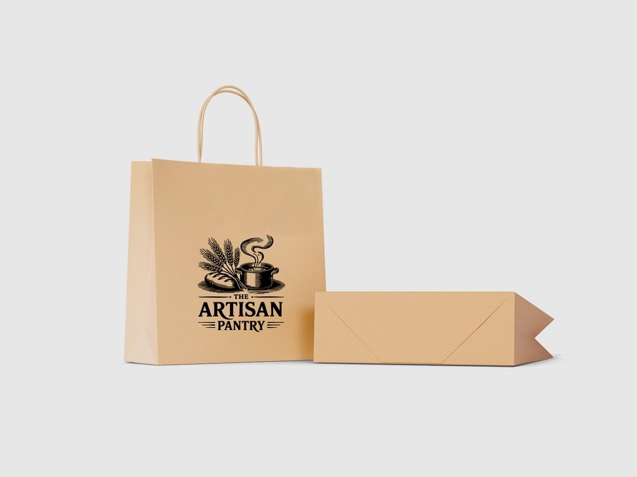 Torby papierowe Kraft bez uchwytów